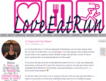 Tablet Screenshot of loveeatrun.com